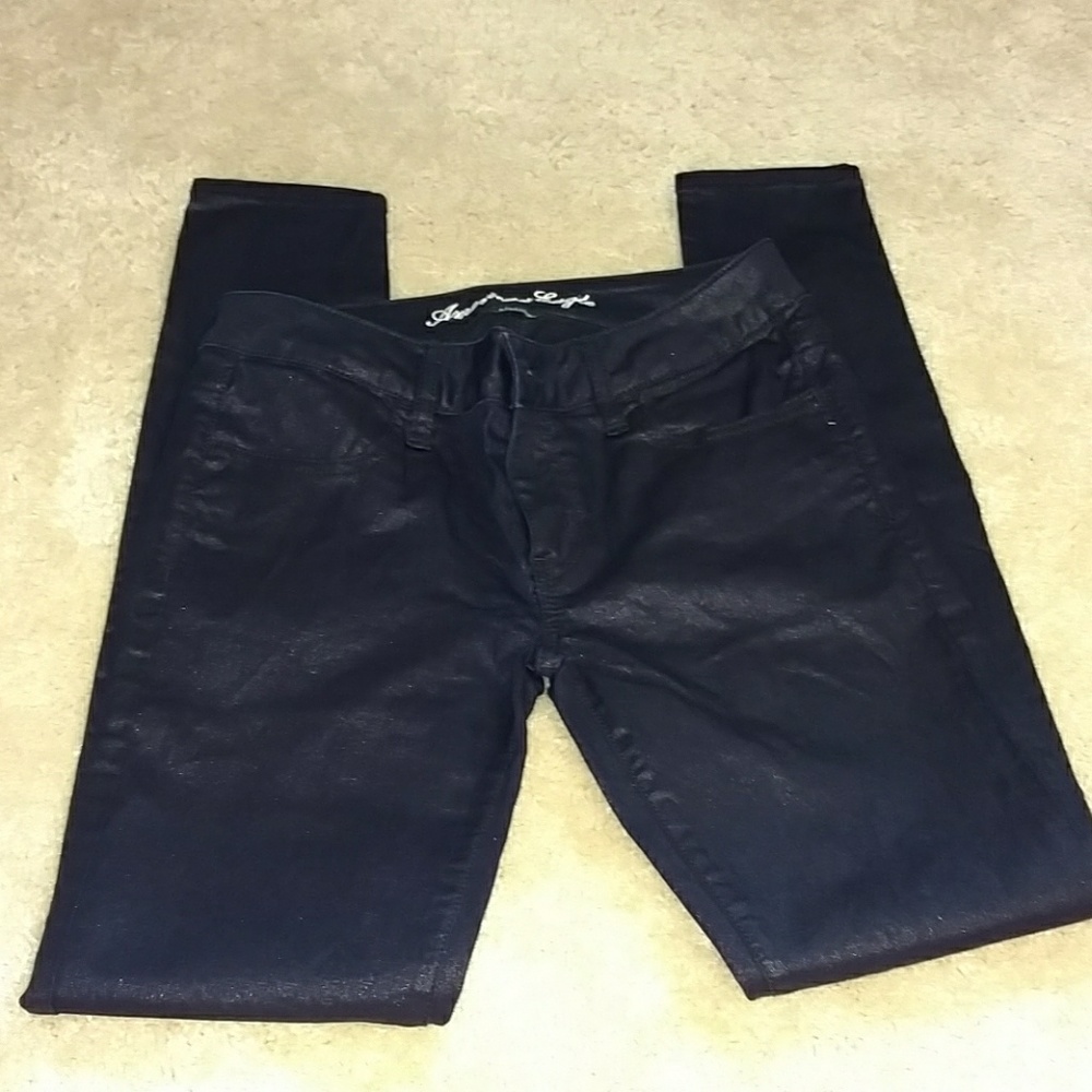 AE shimmery dark jegging